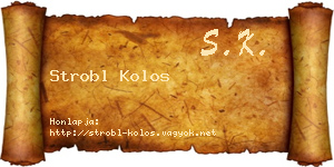 Strobl Kolos névjegykártya